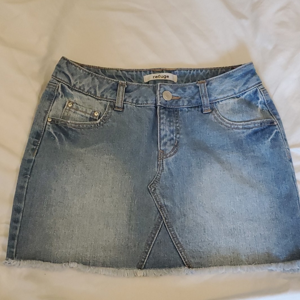 Mini jean skirt